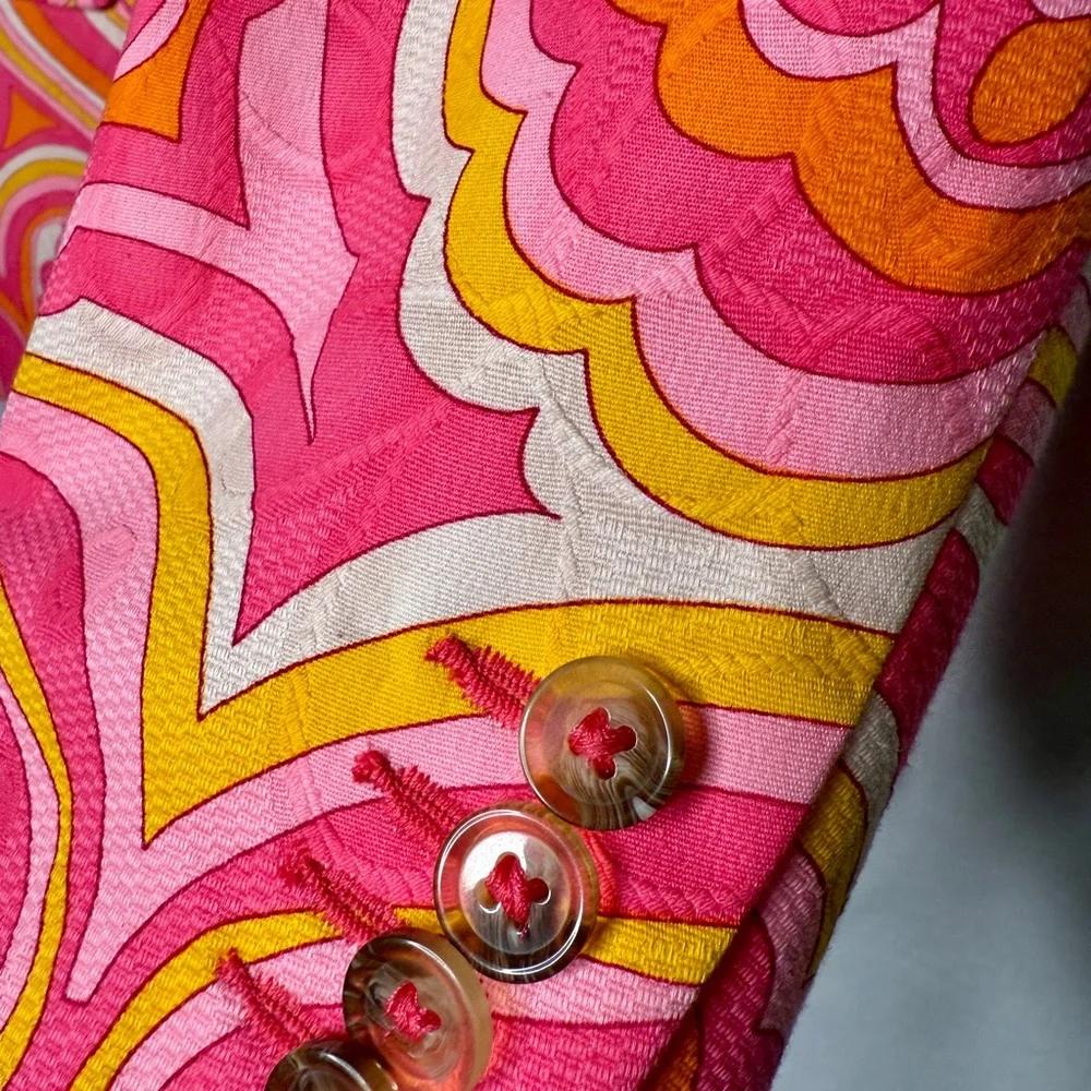 Vibrant Pink and Orange Blazer - Picture 4 of 9